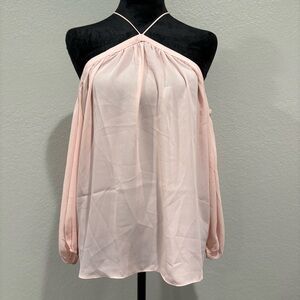 1.STATE Off The Shoulder Halter Neck Blouse